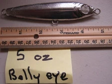 2 PCS. SALTWATER ANCHOVY FISH JIG LURE, 5 OZ. UNPAINTED with belly eye