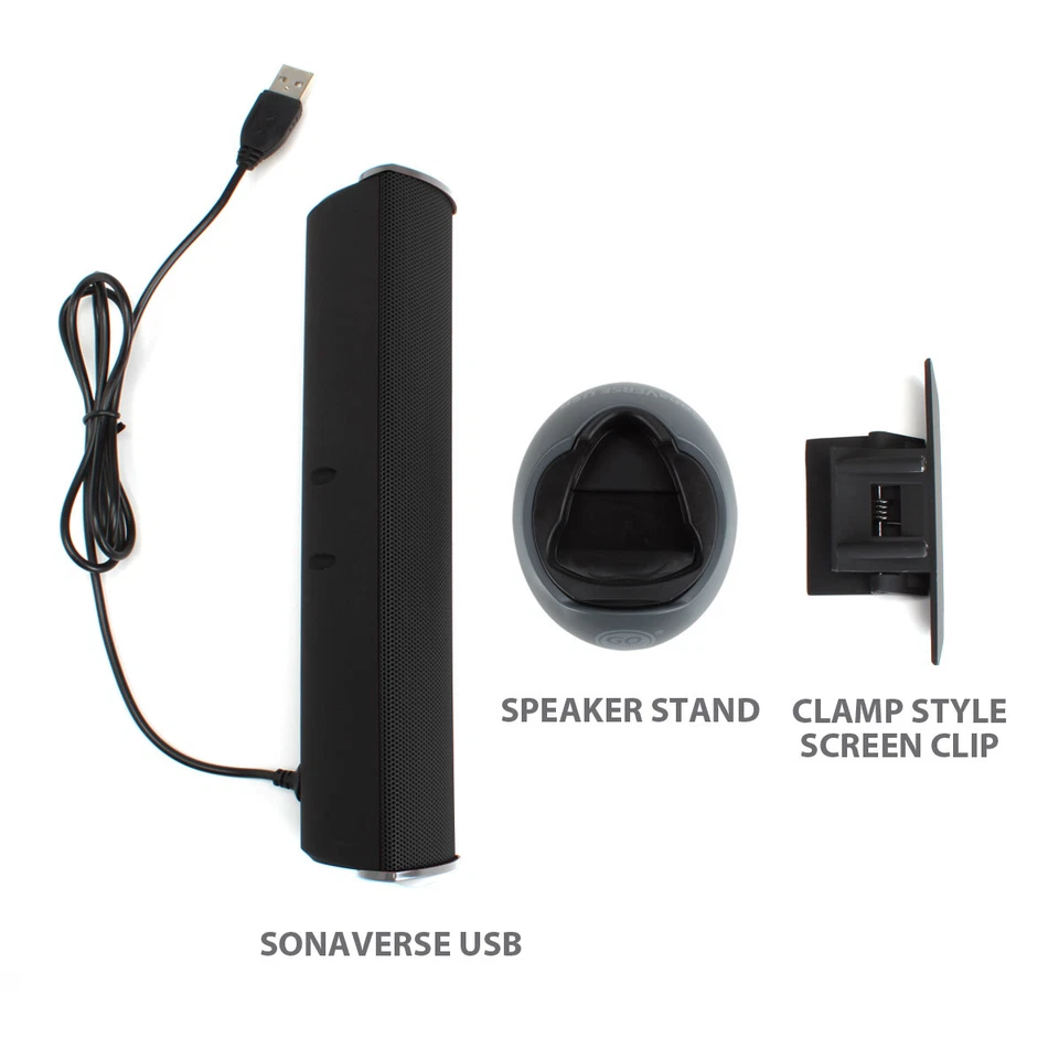 GOgroove SonaVERSE USB Speaker for Laptop Computer (Black) - Image 2 of 4