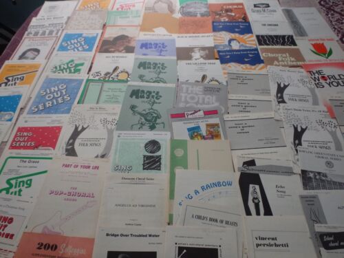 70 SHEETS OF MUSIC FOR PIANO, VOCAL -1938-1980 HARD TO FIND - Afbeelding 1 van 9