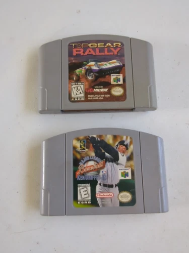 Top Gear Rally Nintendo 64 N64 Major league Baseball Ken Griffey Jr. Cartridges