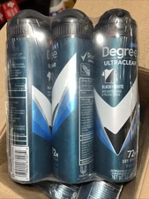 3 PACK Degree Ultraclear Antiperspirant Dry Spray, Black/White Fresh, 3.8 oz