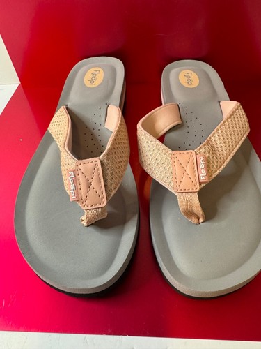 Chanclas Floopi para mujer talla 9 Sofia brillantes cómodas pálido rosa melocotón gris - Imagen 13 de 13