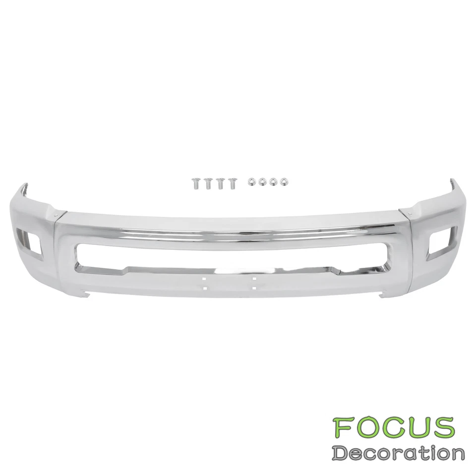 Para RAM 2500 3500 2010-2018 para-choque dianteiro de substituição cromado com furos para lâmpada de neblina - Imagem 3 de 4