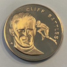 National Football League NFL Hall of Fame Cliff Battles Redskins Coin Medal