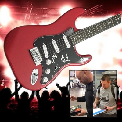 GFA David Draiman & Dan Donegan Disturbed Band Signiertes Elektrisch Gitarre