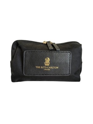 The Ritz Carlton Chicago Black Small Toiletry Bag Zipper Luxury