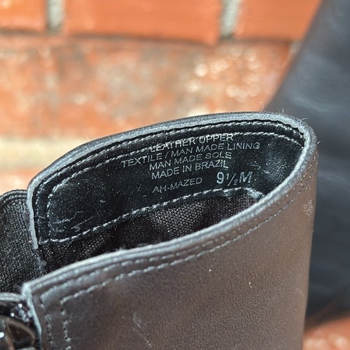 Stivali Chelsea Gianni Bini Ah Mazed in pelle nera plateau tacco a blocco misura 9,5 - Foto 8 di 8