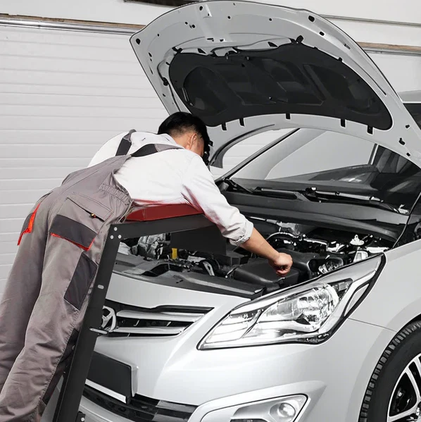 折叠式汽车顶端爬行器可调节高度可移动梯子 400 磅 全新 — 第 2/4 张图片