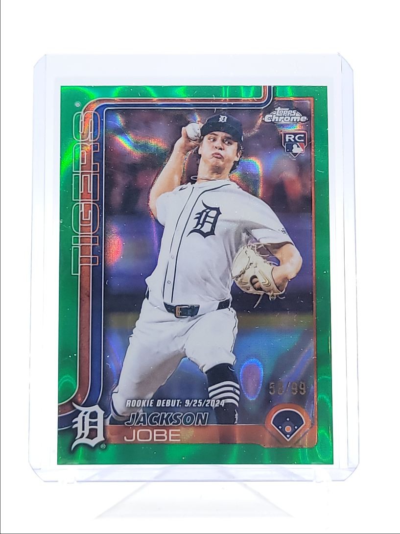 JACKSON JOBE 2025 TOPPS CHROME UPDATE ROOKIE DEBUT GREEN LAVA RC /99 Q1940