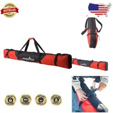Mogul Ski Bag Red 185cm - Single Ski Travel, Padded, Water Resistant Polyester
