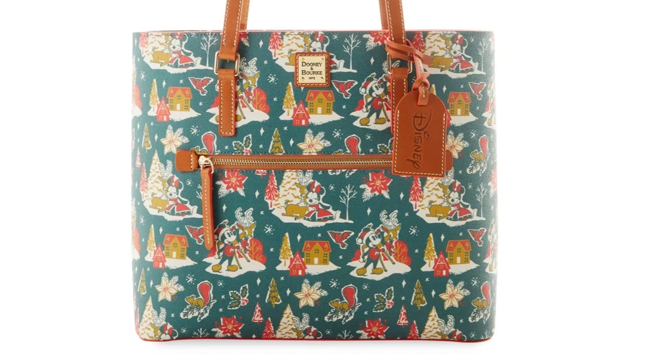 Disney Parks Dooney & Bourke Mickey Minnie Navidad Bolso de Mano Mujer Cartera Nuevo con Etiquetas Foto 2 de 4