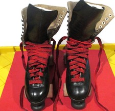 Hyde 17-Eyelet Roller Skates Men Size-8.5 Sure Grip Stylist Plate-Chicago Wheels