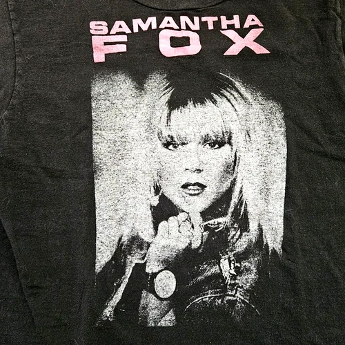 90s Samantha Fox T Shirt Rare Promo Size Large Singl 1990s vintage concert t-shirt, vintage, size L, single stitch, B+ condition