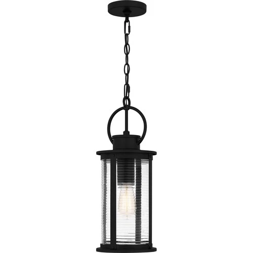 Matte Black One Light Outdoor Hanging Lantern from the Tilmore Collection - Picture 1 of 6