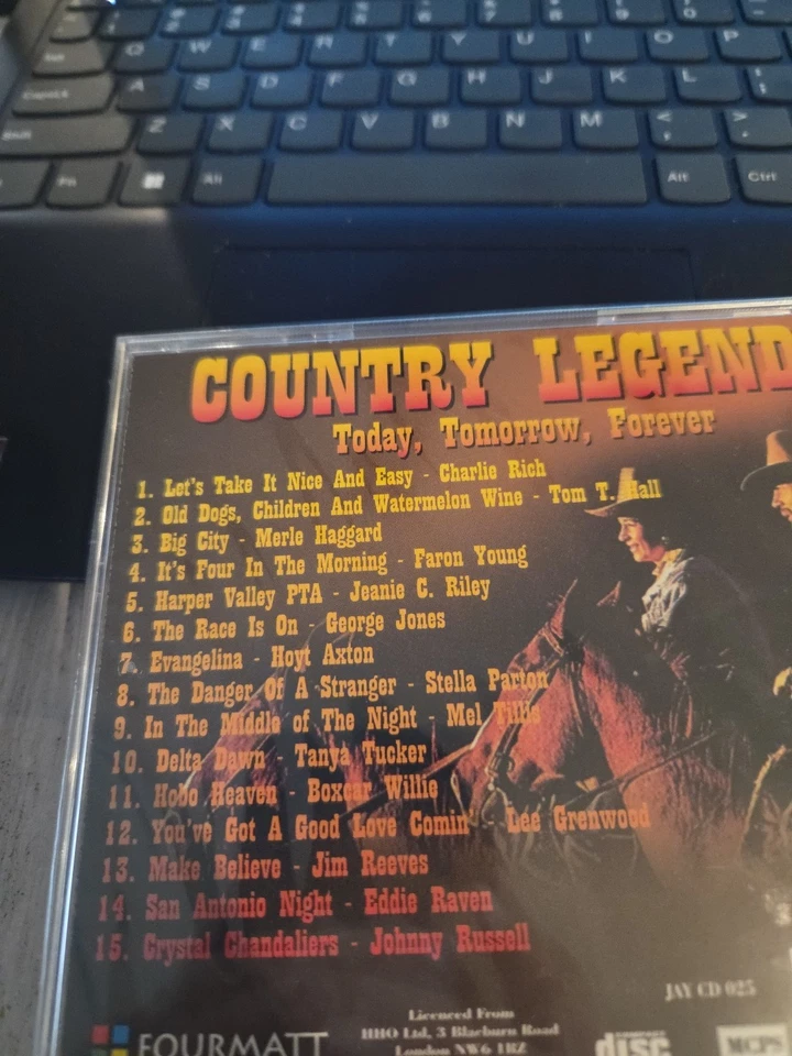 CD N 67 - Country Legends - charlie rich hoyt axton mel tillis jim reeves sealed - Image 2 of 2