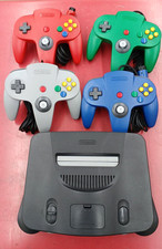 Nintendo N64 Console NUS-001 Controller 4-color set NTSC-J Tested Japan