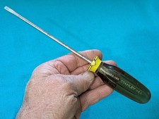 1970s 80s Stanley "Workmaster" Screwdriver - 6" Flat Head # 66-196  Made in USA