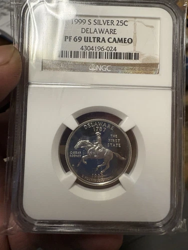 1999-S 25c Silver State Quarter Delaware - NGC PF 69 Ultra Cameo Silver