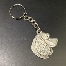 VTG I Love My Cocker Spaniel Dog Rawcliffe Pewter Keychain