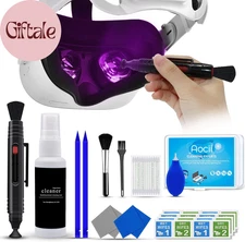 VR Headset Cleaning Kit for Meta Oculus Quest 2 3, Xbox, PS, Wii - Lens Cleaner,