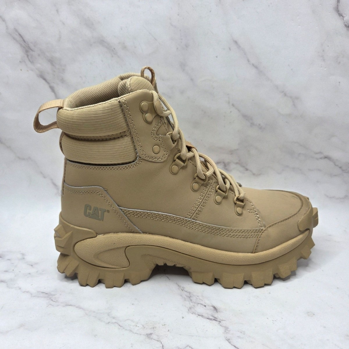 NWOT Caterpillar Trespass Boots Khaki Leather Water  display picture 3