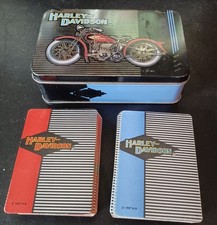 Harley Davidson Playing Cards 2 Decks Open Cards in Numbered Tin