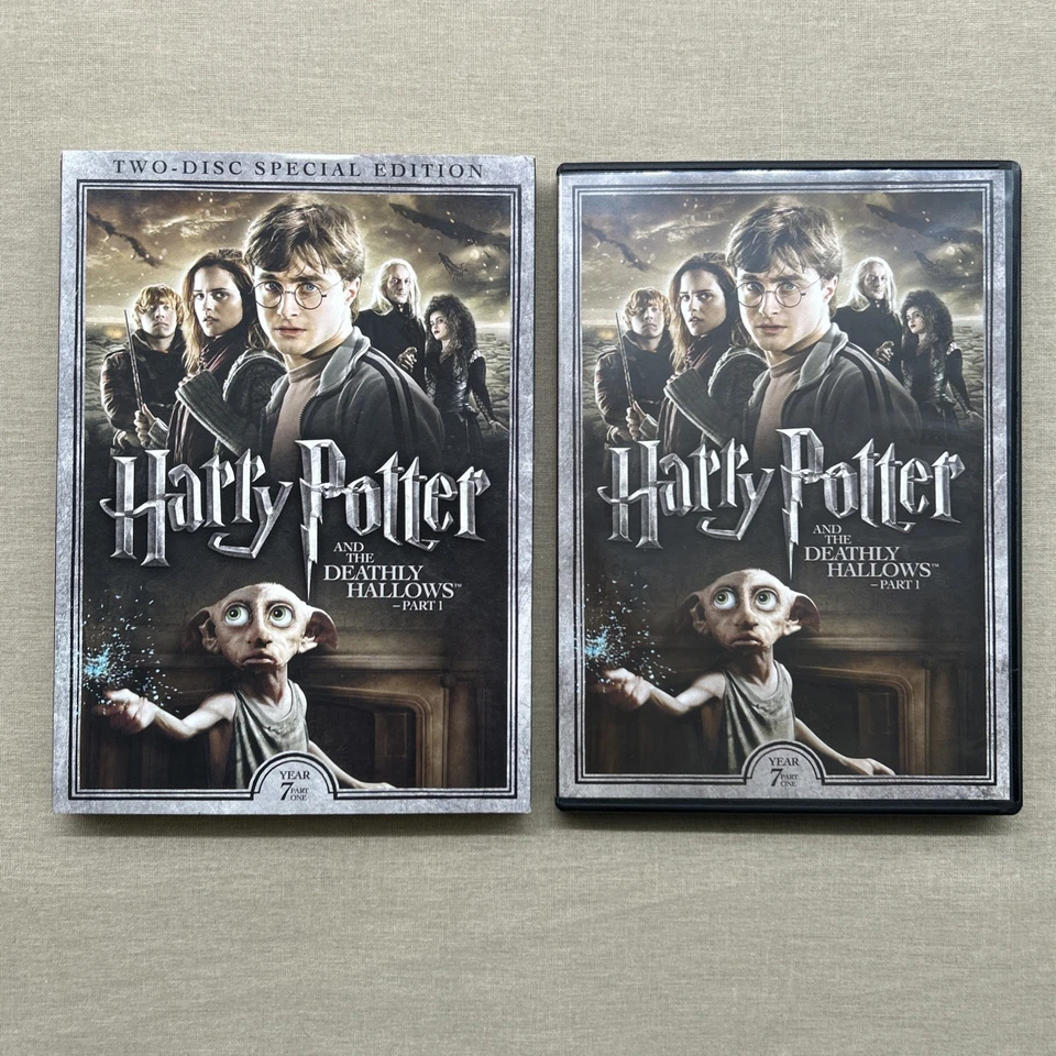 Harry Potter & the Deathly Hallows Part 1 & 2 (DVD 4-Disc + Slipcovers) Year 7 + - Image 4 of 4
