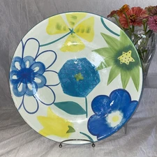 Crate & Barrel Fresh Vegetables Large Serving Bowl Salad Pasta 14” Please Read