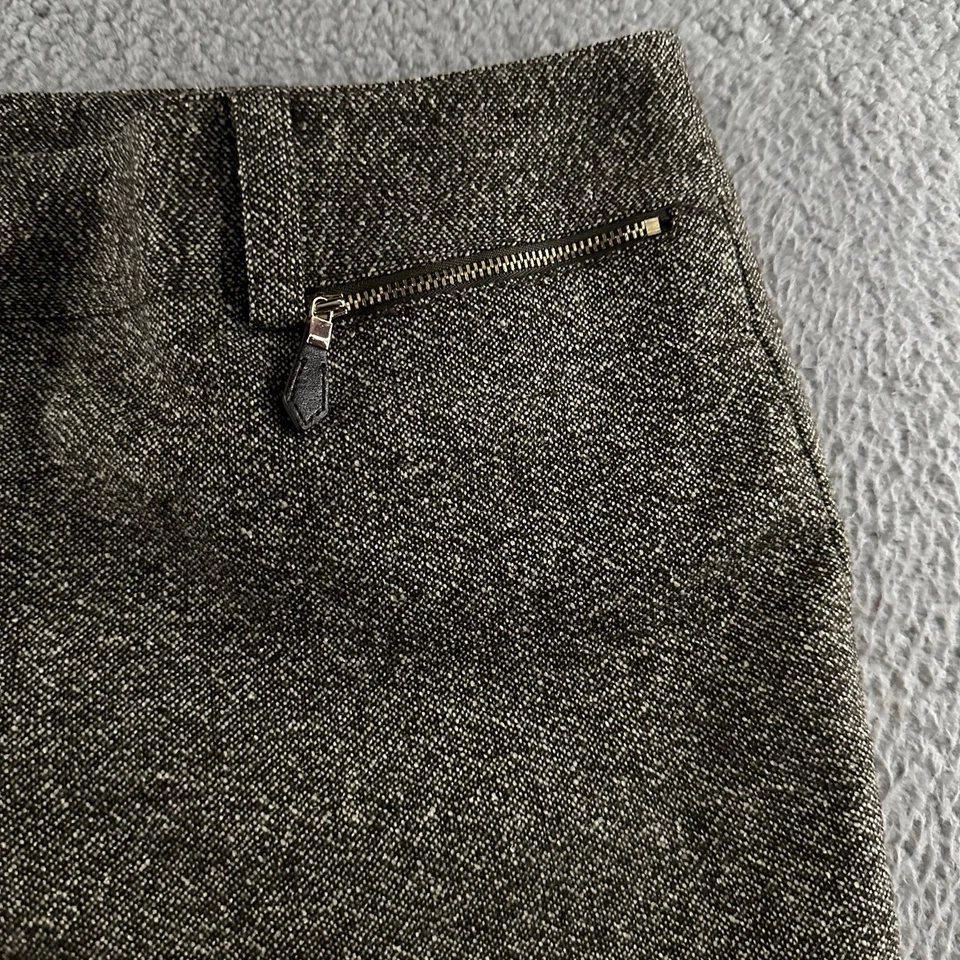 Pantalones para mujer Ann Taylor marrón talla 12P Lindsay carrera oficina mezcla de lana Foto 3 de 4