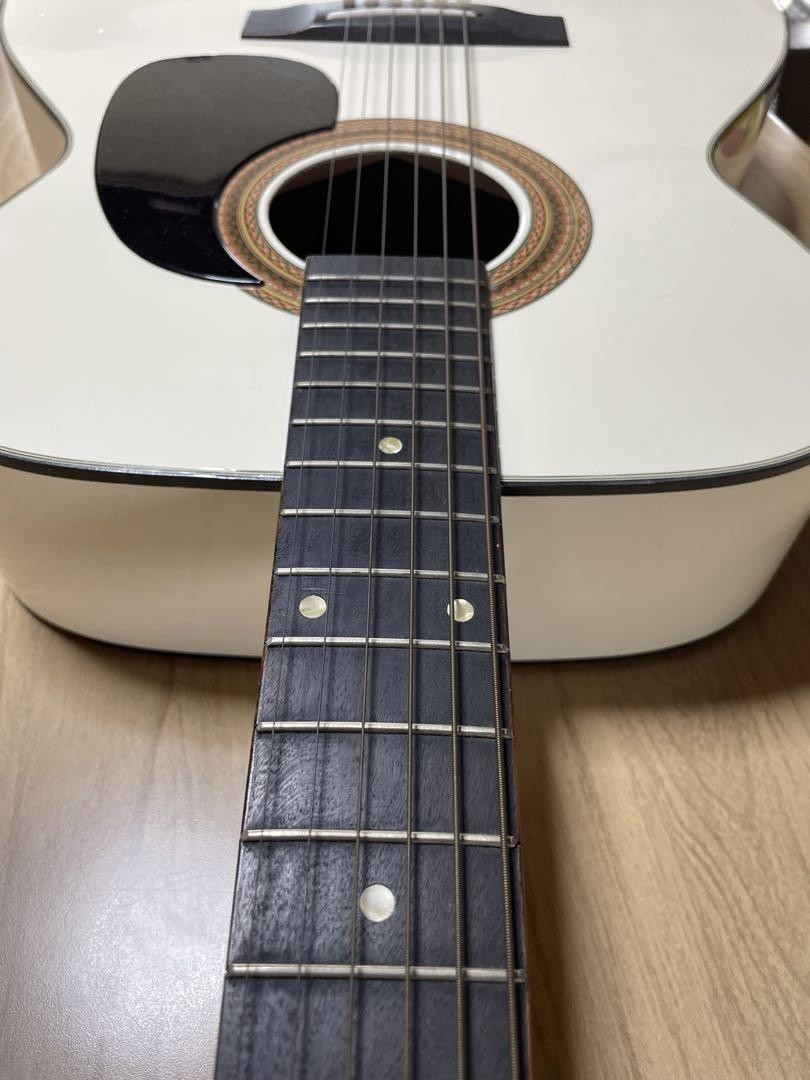 Acoustic Guitar De Luxe Long The Golden Model F120 White
