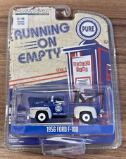 Greenlight '56 Ford F-100 Tow Truck GL ‘19 Running On Empty- Pure Blue VHTF!