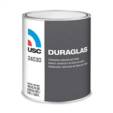 US Chemical DURAGLAS 24035 Short Strand Fiberglass Filler, 1 qt Can, Dark Green,