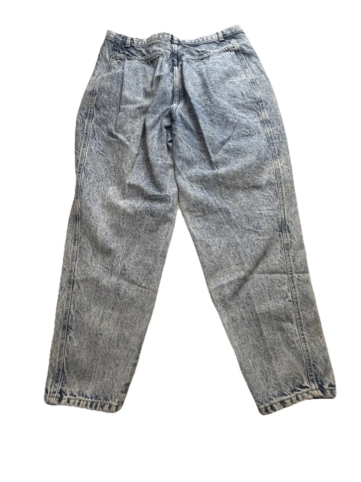 Vintage 80s PS GITANO WOMEN Sz 34/20W Short ACID WASHED High Waist Tapered Legs - Image 2 of 4