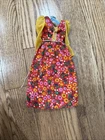 AUCTION Vintage BARBIE - BEST BUY #9575 - Long Yellow & Orange Floral Dress