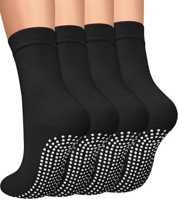 Pilates Socks for Women Non Slip Grip Socks for Yoga, Barre, Hospital, Barefoot