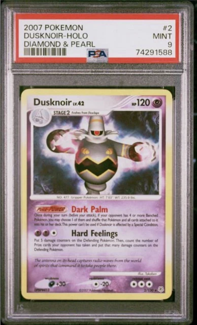 2007 Pokemon Diamond & Pearl Holo Dusknoir #2 PSA 9 MINT