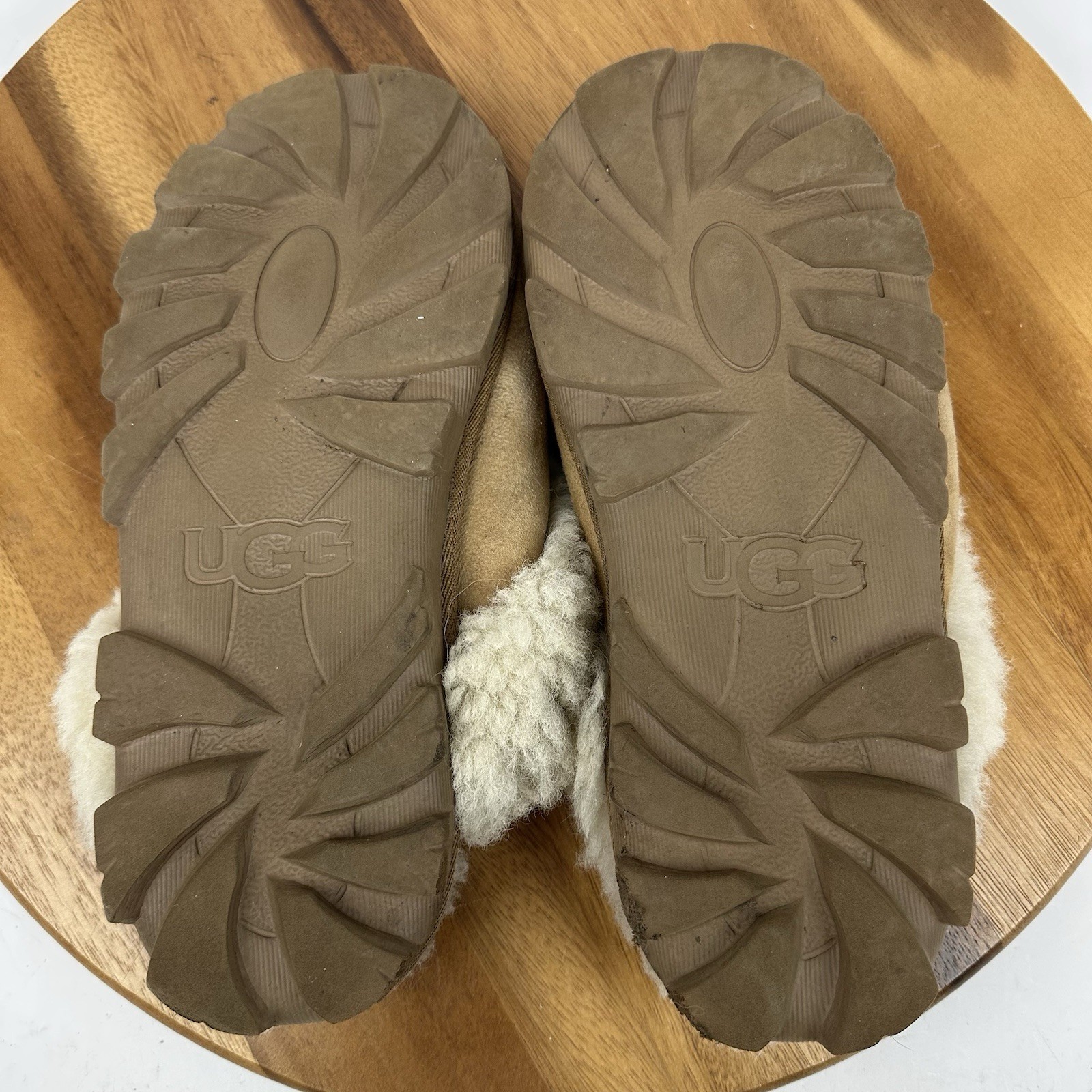 Womens Ugg Coquette Chestnut Shearling Lined Slip On Flat Slippers Shoes Size 9 image 8
