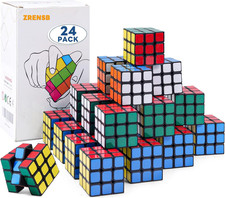 24 Pack Mini 3X3 Cube Puzzle, 1.18 Inch Small Twisty Brain Teaser, Pocket Size M