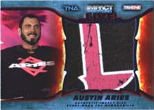 TNA Austin Aries 2013 Impact Wrestling LIVE BLUE Jumbo Relic Card SN 24 of 25