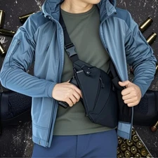 Tactical Shoulder Sling Pistol Pouch Chest Pack Bag Concealed Carry Gun Holster