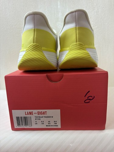 Lane Eight Women's Relay Training Mesh Breathable Sneaker RT1103 White/Kiwi NEW - Picture 11 of 13
