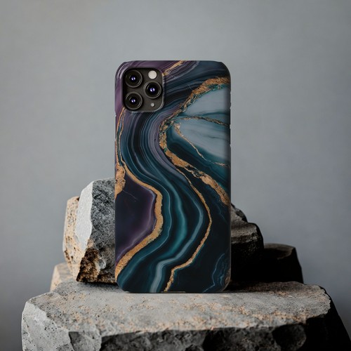 Für iPhone 16 Pro Max, 15, 14, 13-11 Slim Handyhülle, Luxus Marmor Design Cover - Bild 83 von 83