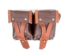 Authentic Reproduction Mosin Nagant Ammo Pouch Leather Solid Metal Rivets