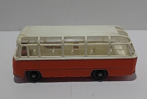 Matchbox Lesney No. 68-B V.2 Mercedes Coach Bus 1965 2 7/8" Orange - Picture 2 of 11