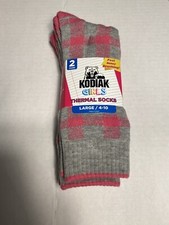 kodiak girls thermal creek socks 2 pairs 1 pack size large 4 - 10 