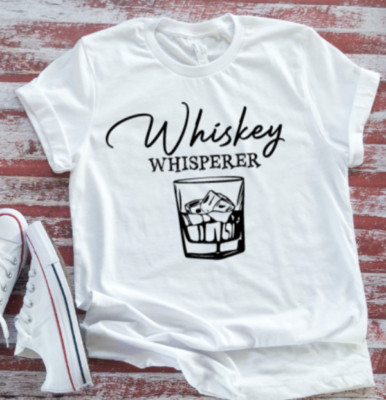 Whiskey Whisperer, White, Unisex Short Sleeve T-shirt