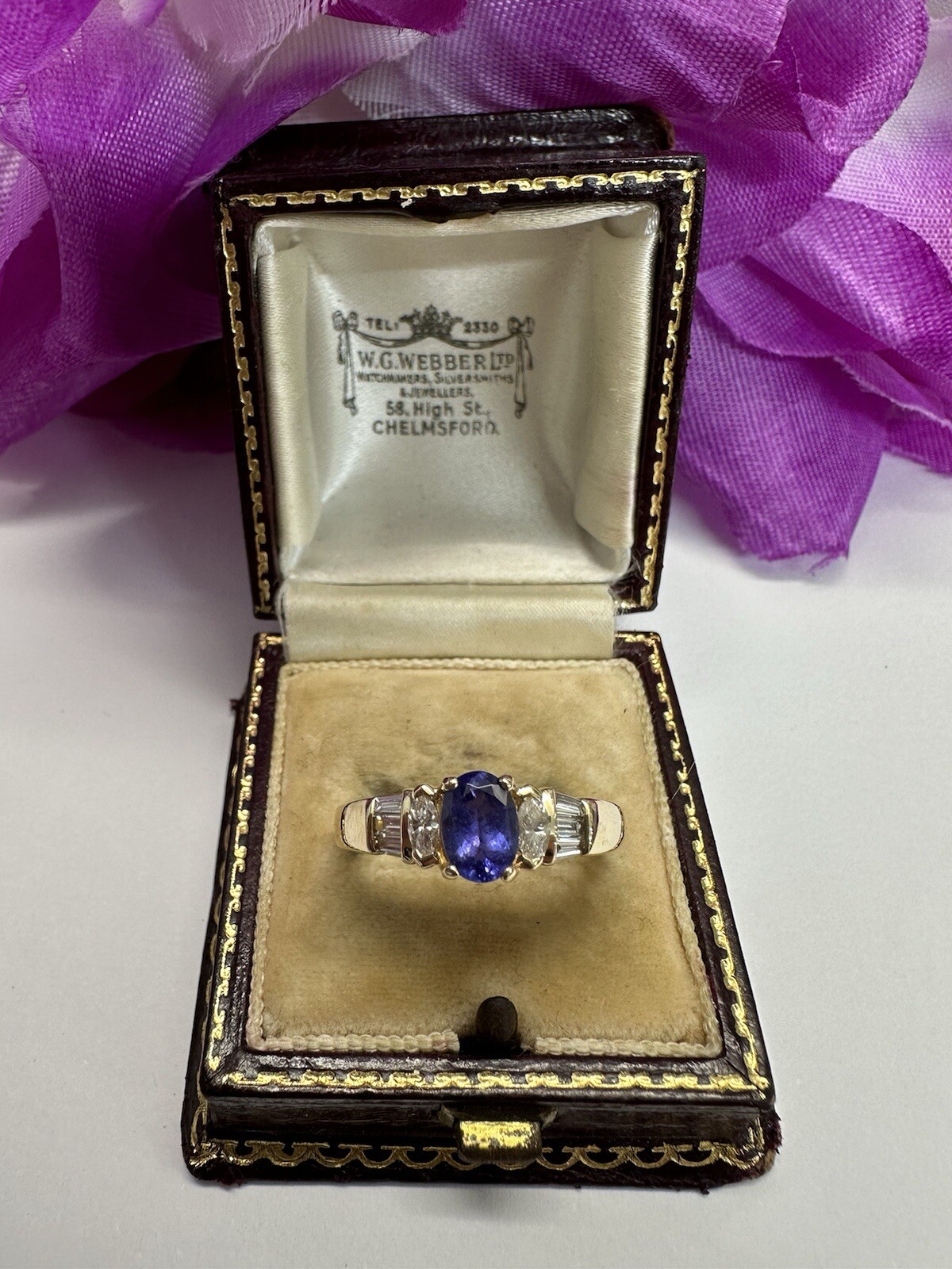 Gorgeous 14k Tanzinite & Diamond Ring