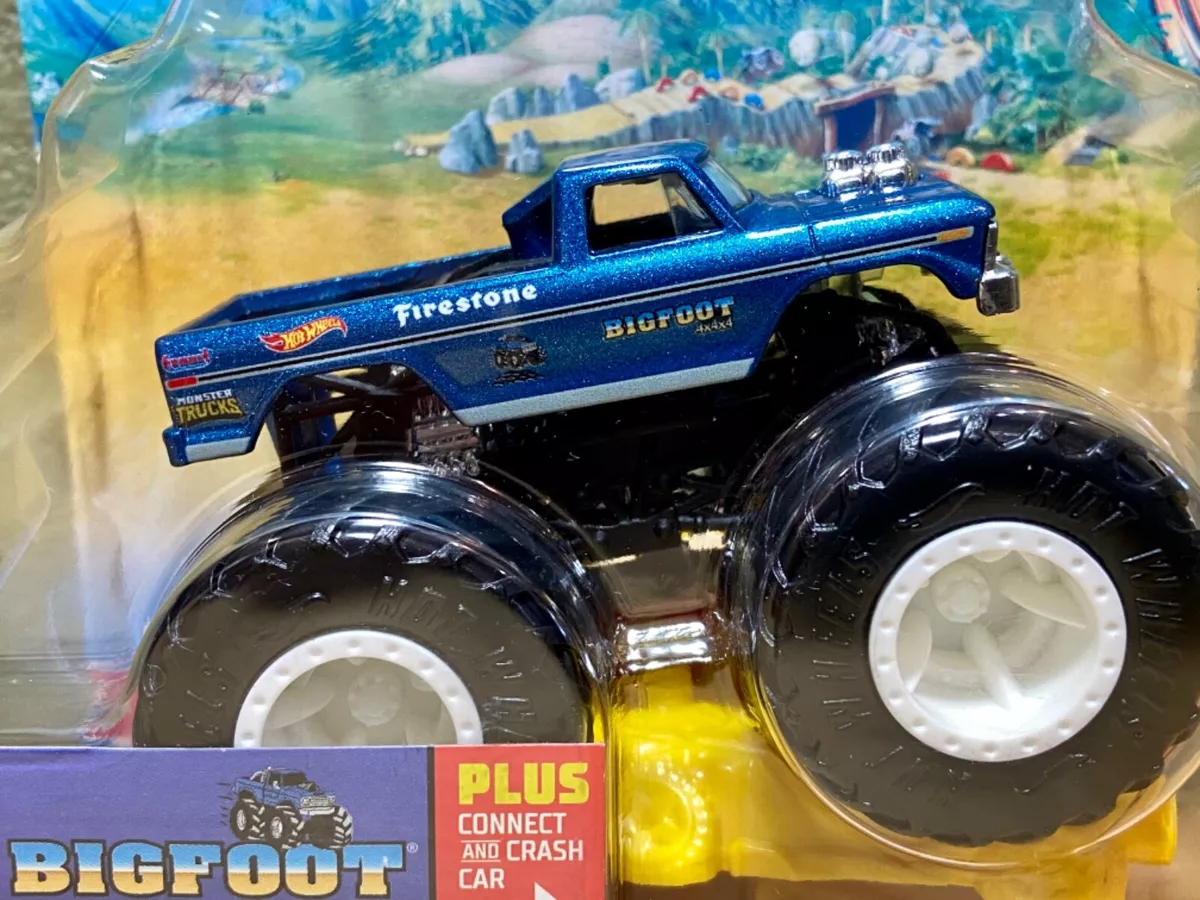 Hot Wheels Car Monster Trucks Big Foot Connect And Crash Car Collector  Edition Metal Diecast Model Cars Kids Toys Gift