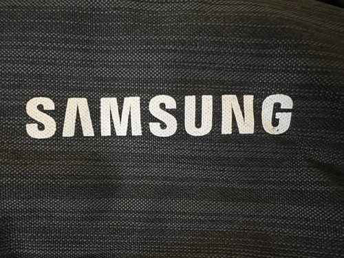 SAMSUNG Logo Leeds Charcoal Gray Black Backpack EUC - Picture 8 of 8