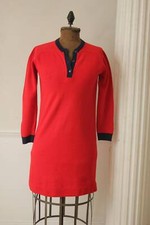 Vintage Sweater Dress or Tunic 1960's woman's red wool blend tunic Sanc